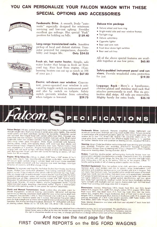 1960 Ford Falcon Wagons Brochure Page 1